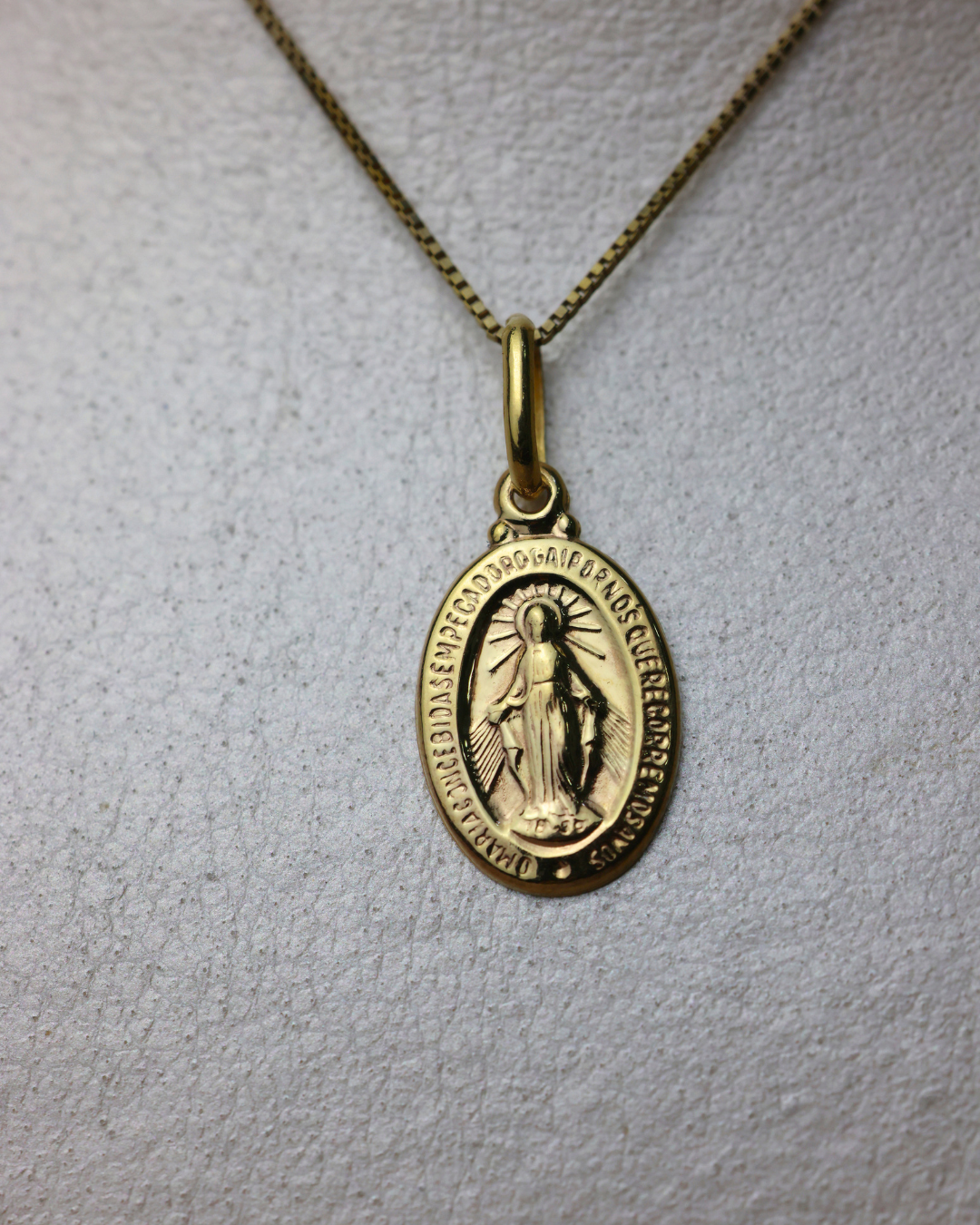 Dije de La Milagrosa pequeña + Cadena veneciana #259