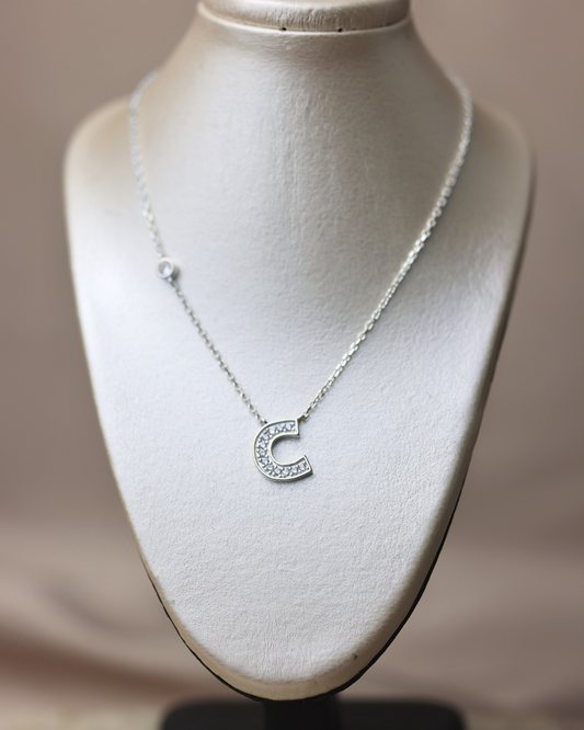 Collares con iniciales en plata 925 con circones