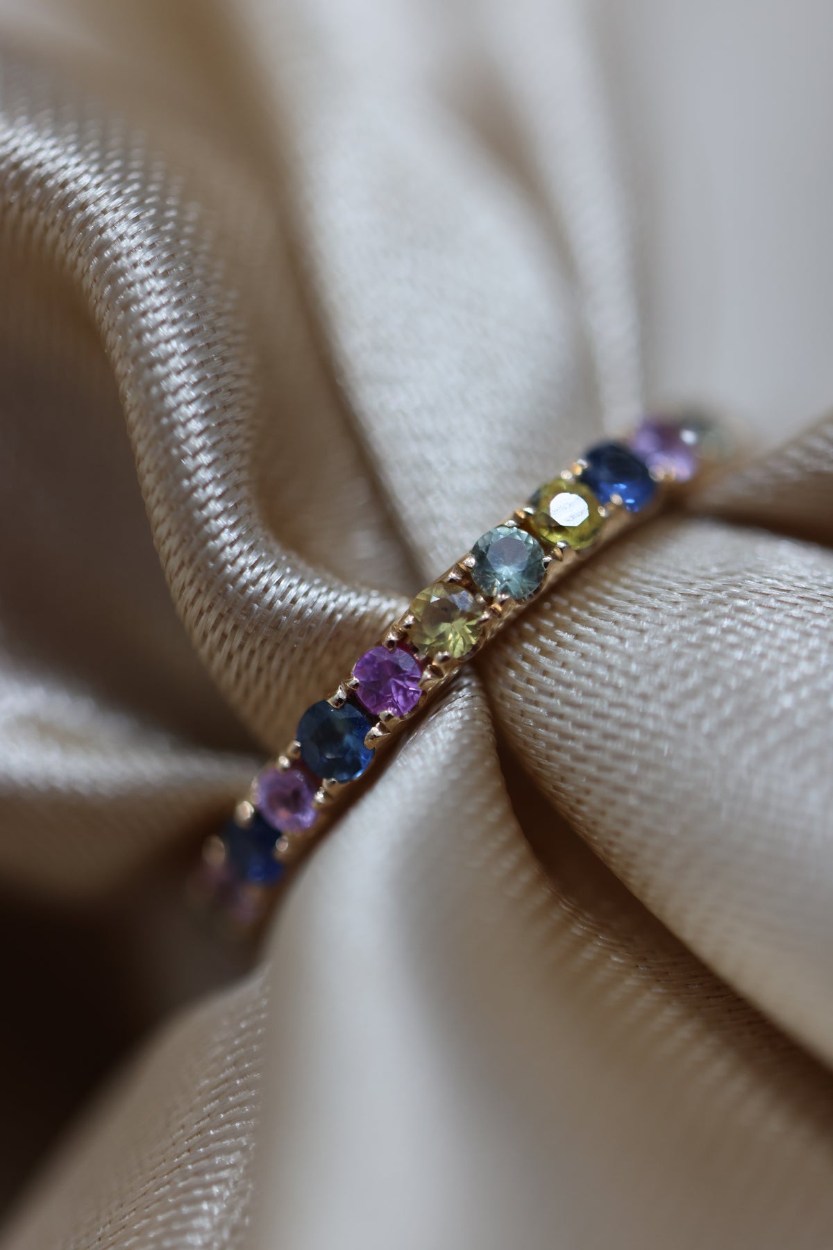 Sapphire infinity ring