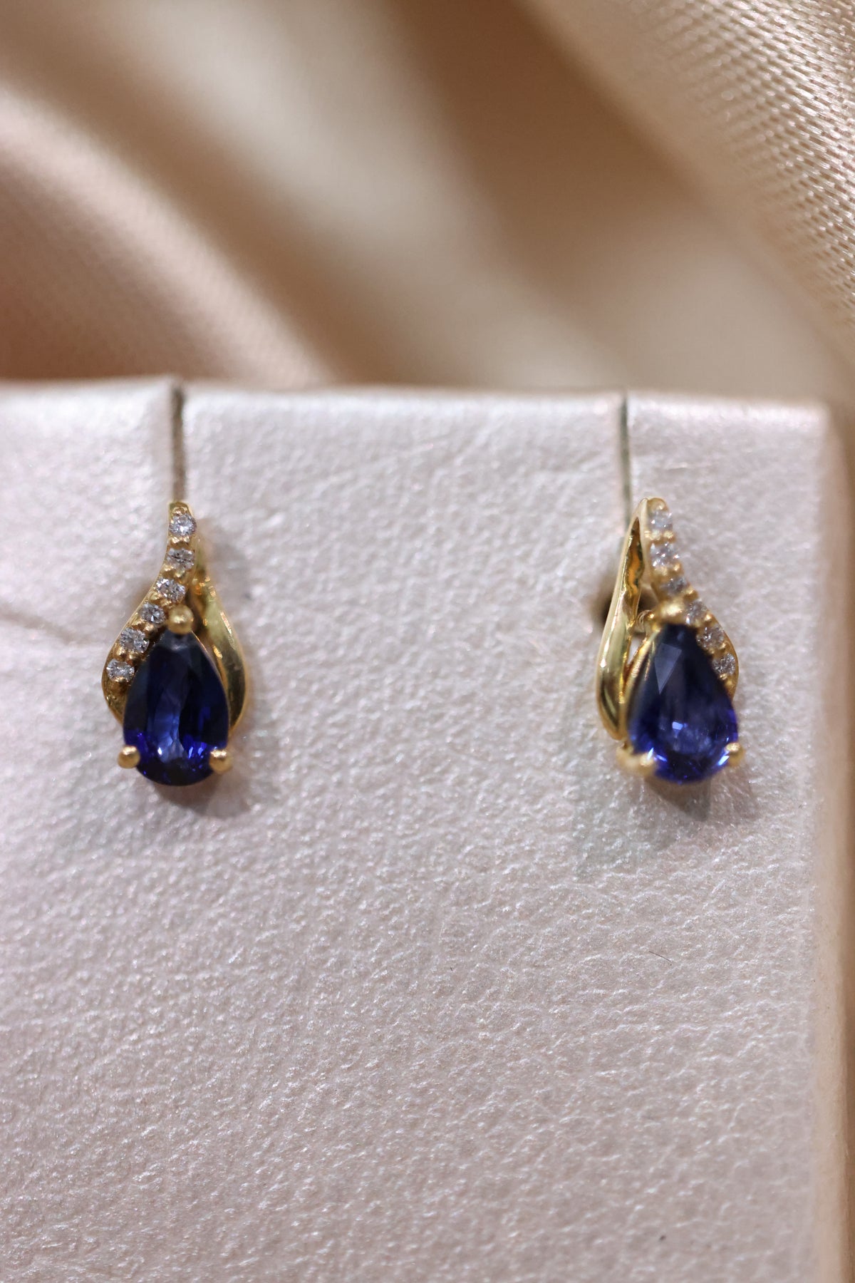 Sapphire drop earrings
