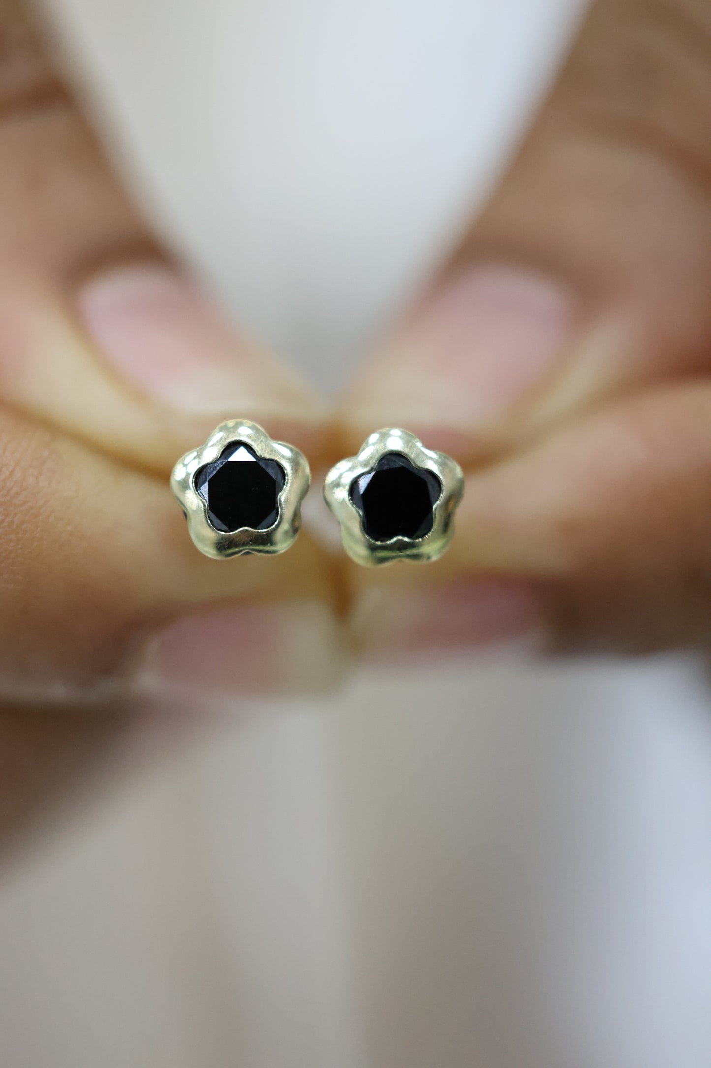 Aretes de flor con circones #C1
