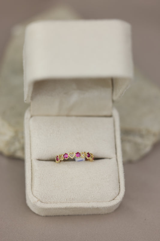 Anillo de corazones colores variados #P14|#P17