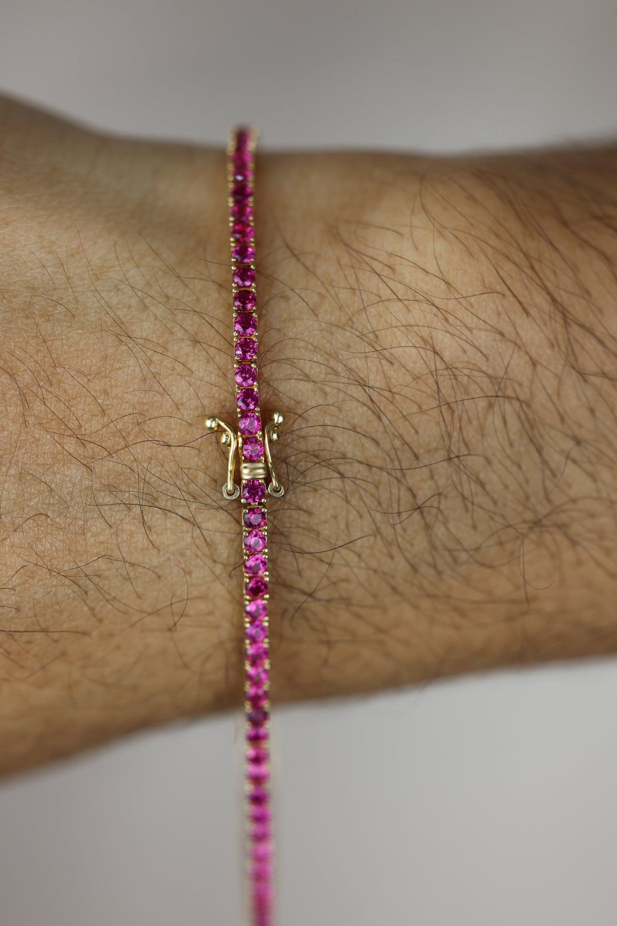 fuchsia tennis bracelet #614