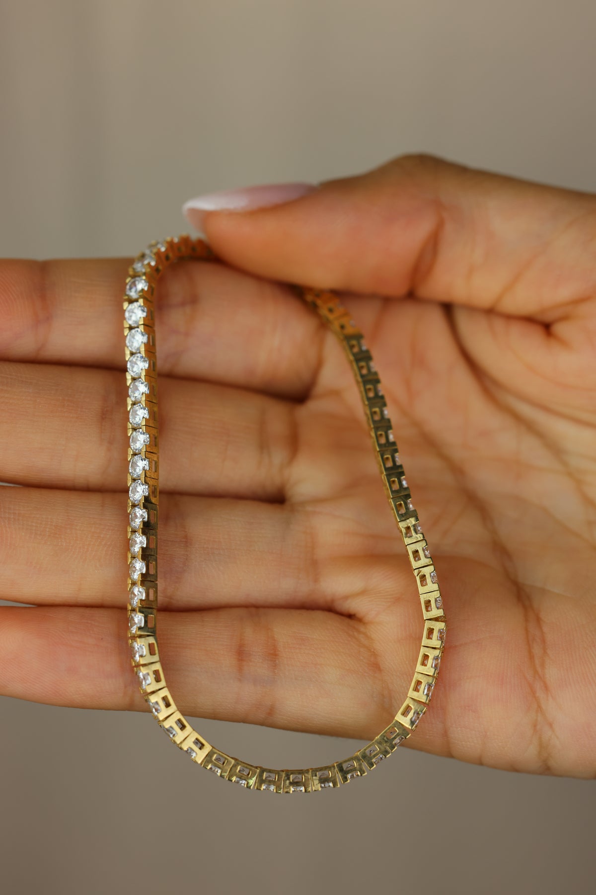 Square-link tennis bracelet #618