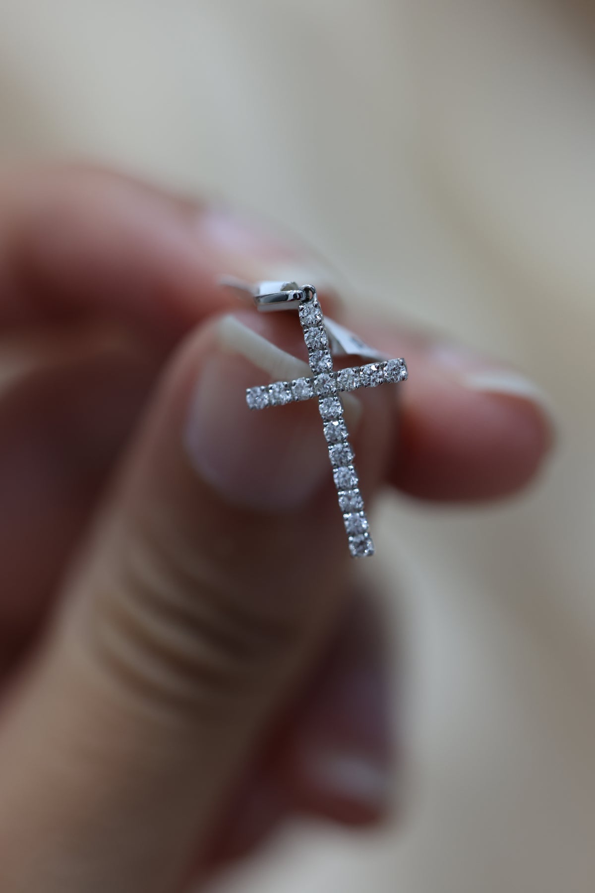 Diamond cross pendant #A57