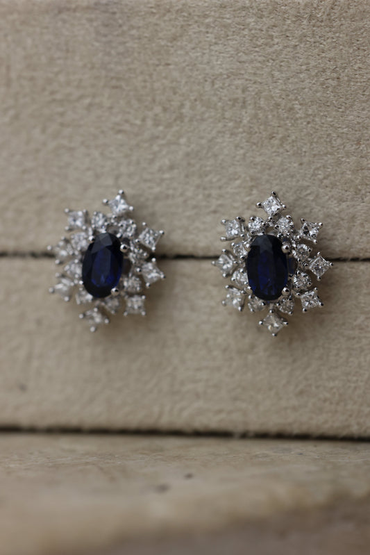 Snow earring de sapphiro O/B #15011
