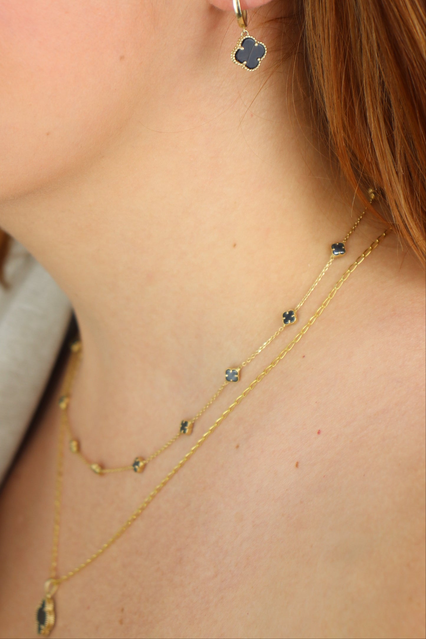 Collar de flores 18k #A23