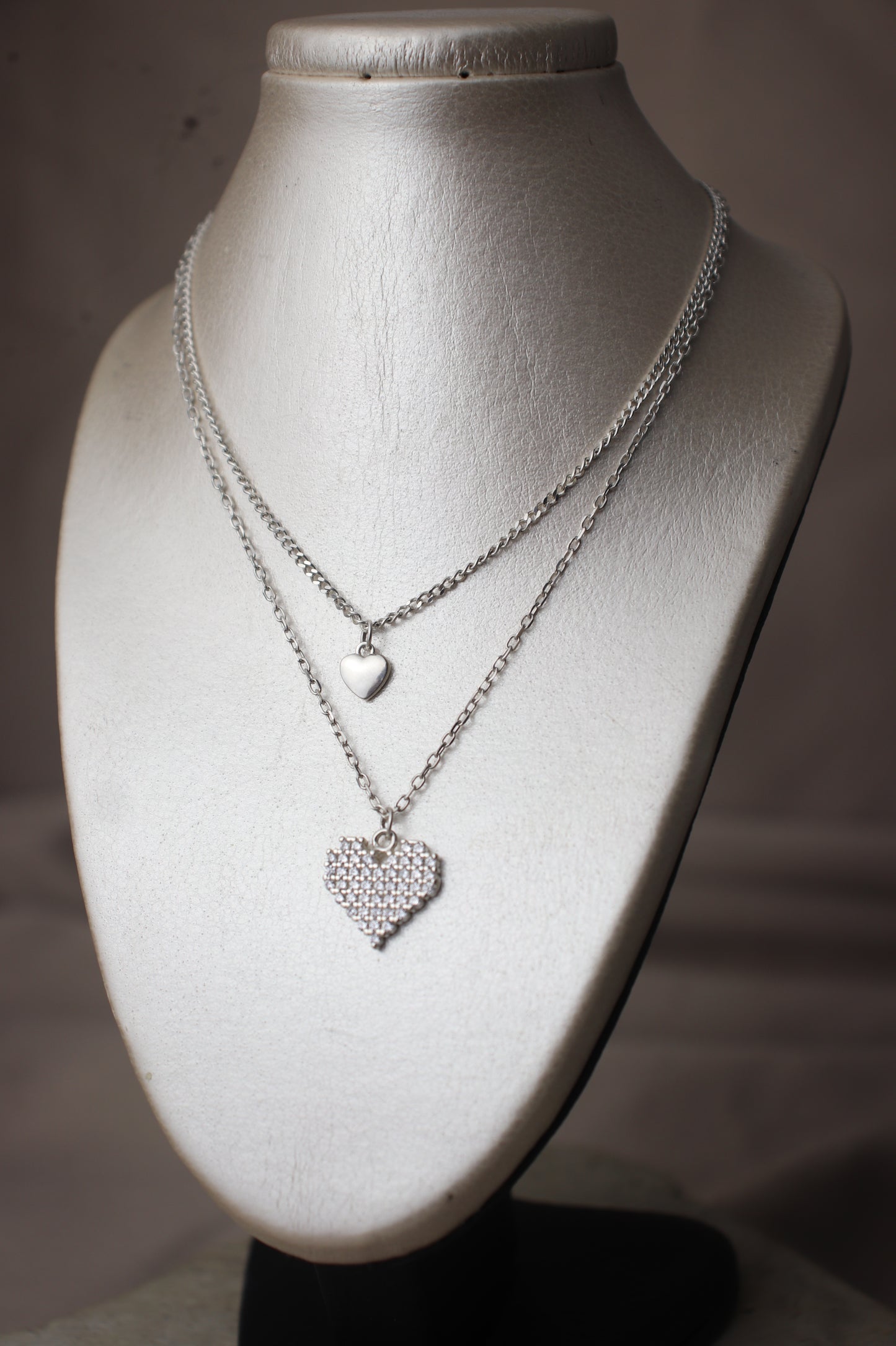Collar con 2 corazones #120