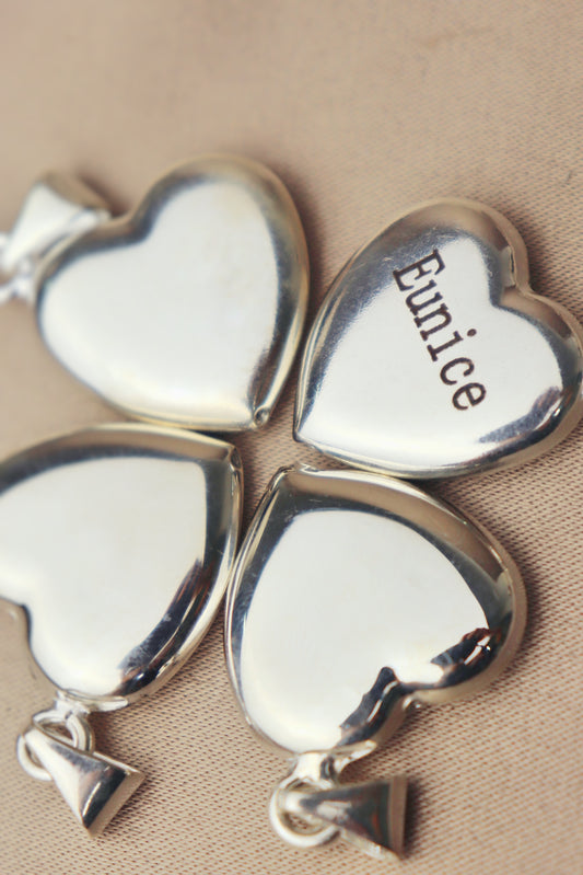 Dije de corazón liso personalizable #124