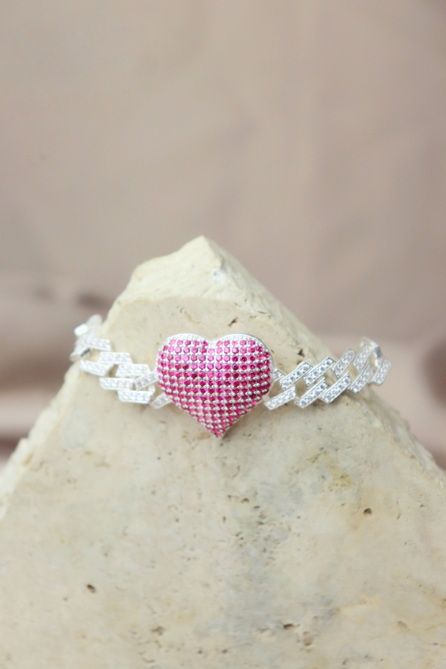 Pulsera de corazón con circones #127