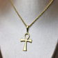 Dije de cruz egipcia + cadena cordon #264