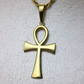 Dije de cruz egipcia + cadena cordon #264