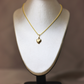 Dije de corazón ovalado + cadena veneciana #261