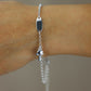 Pulsera con dijes de corazón y cruz #154
