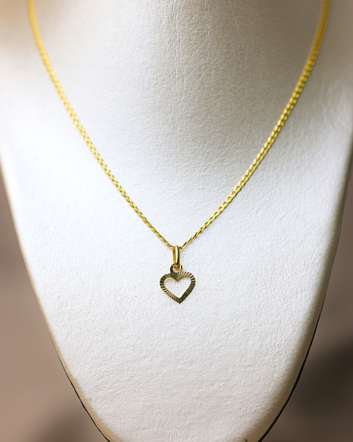 Dije de corazón pequeño + cadena mini gourmet #252
