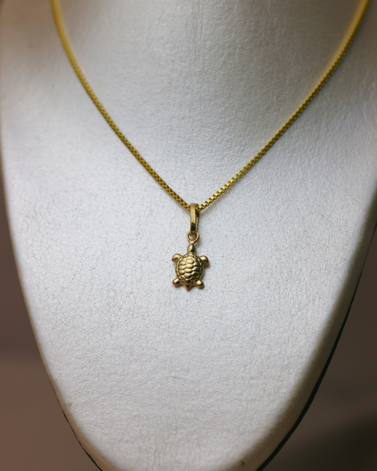 Dije de tortuguita + cadena veneciana #262