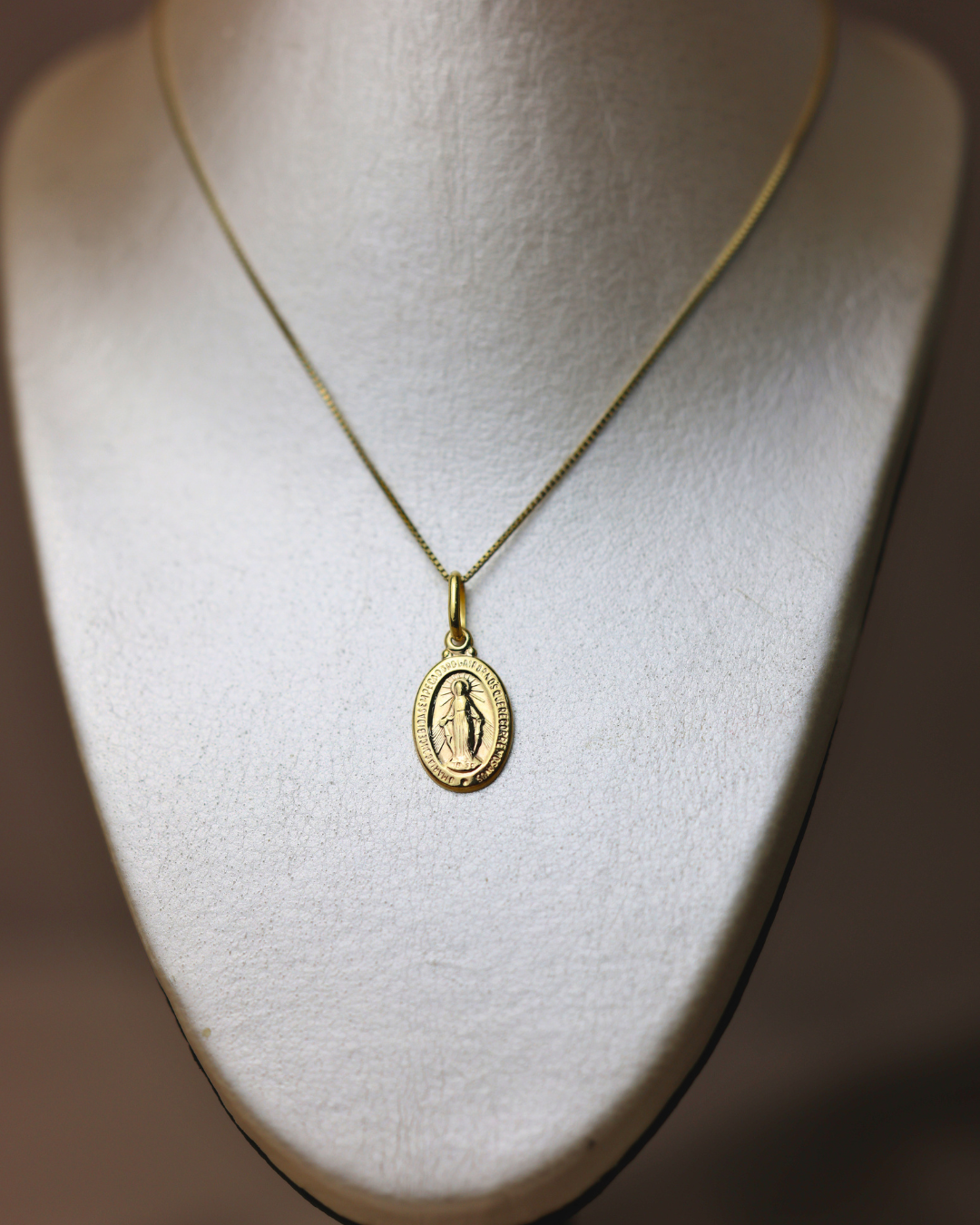 Dije de La Milagrosa pequeña + Cadena veneciana #259