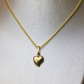 Dije de corazón ovalado + cadena veneciana #261