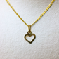 Dije de corazón pequeño + cadena mini gourmet #252