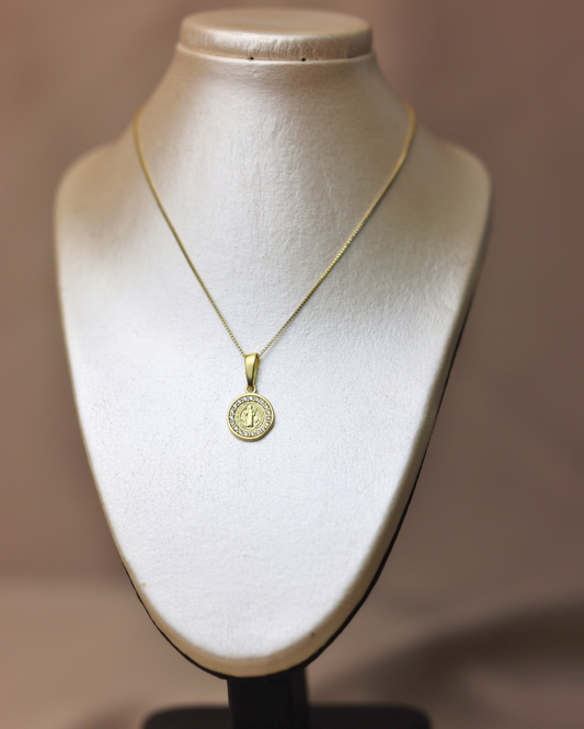 Dije de San Benito pequeño + cadena veneciana #257