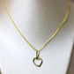 Dije de corazón mediano + cadena mini gourmet #253