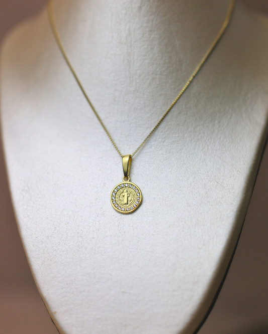 Dije de San Benito pequeño + cadena veneciana #257