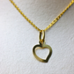 Dije de corazón mediano + cadena mini gourmet #253