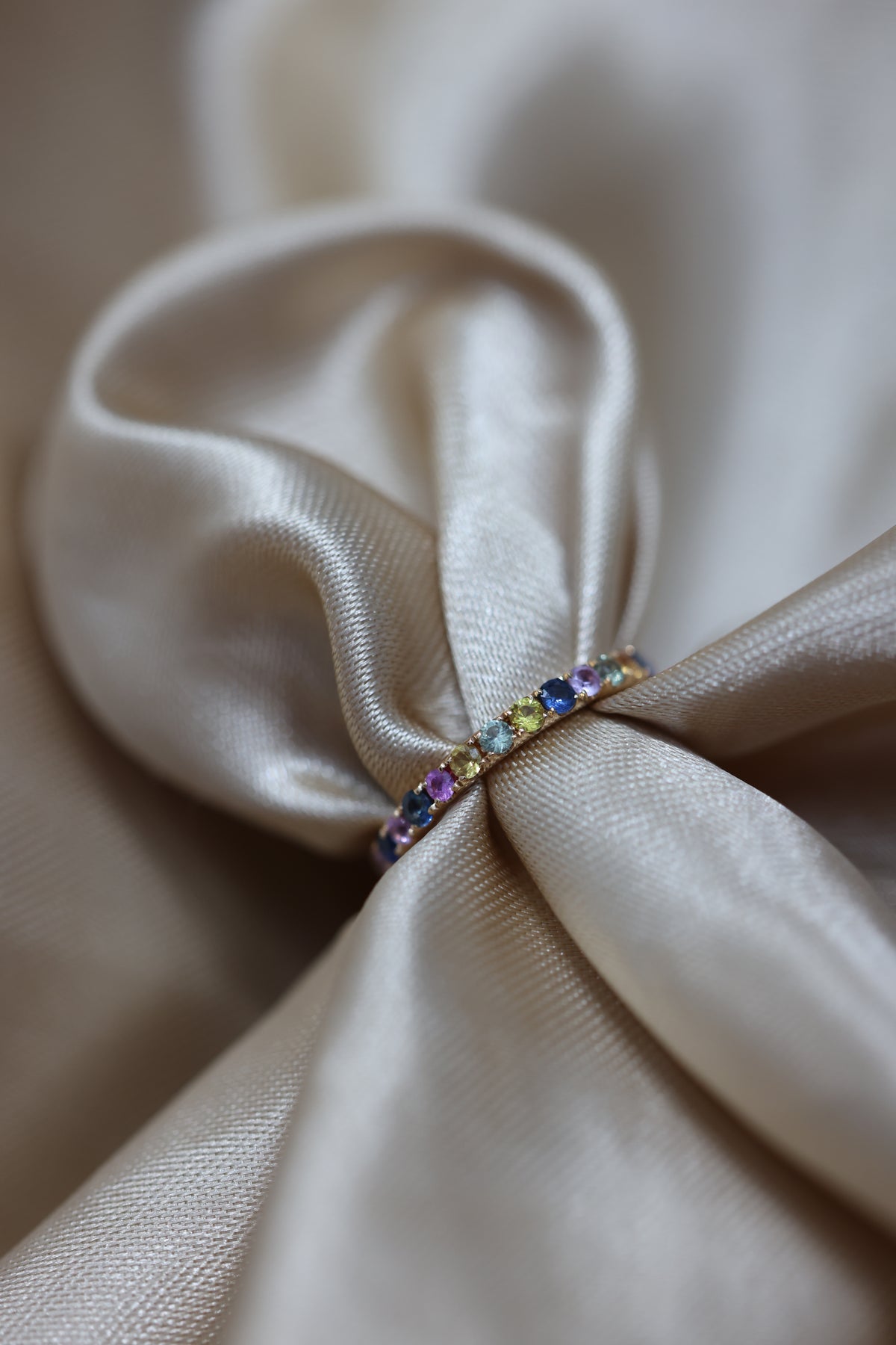Sapphire infinity ring