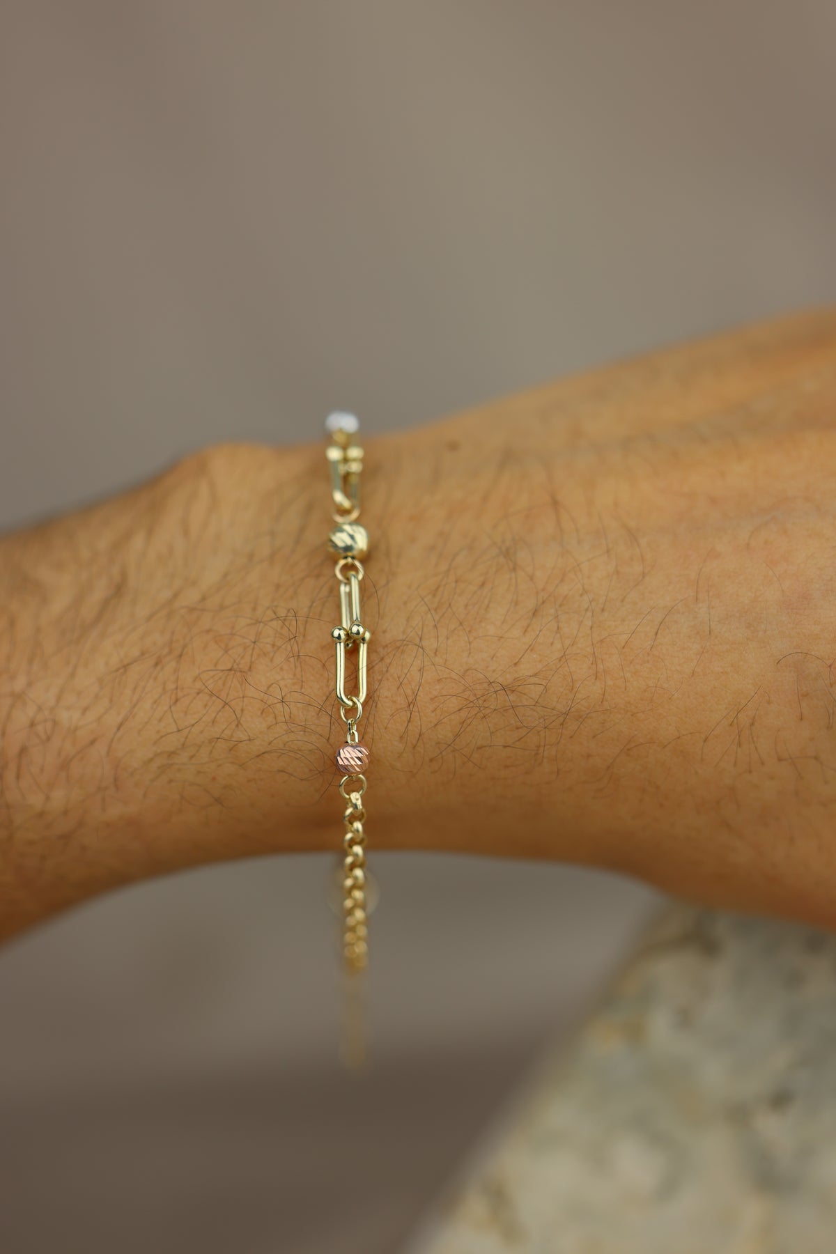 three-tone bead bracelet #604