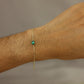 Green oval bracelet #599