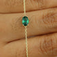 Green oval bracelet #599