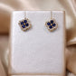 Sapphire flower earrings