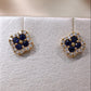 Sapphire flower earrings