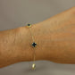Pulsera florecitas negras #601