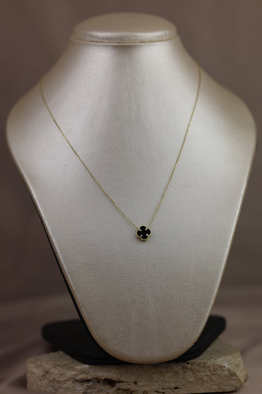 Collar con flor negra #603