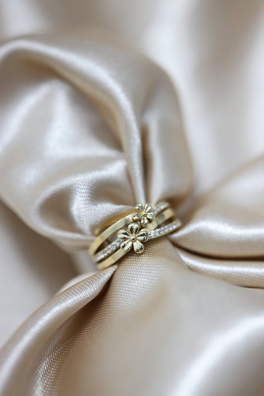 Ring with little flowers #aa21