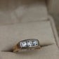 Anillo diamante 2 tonos