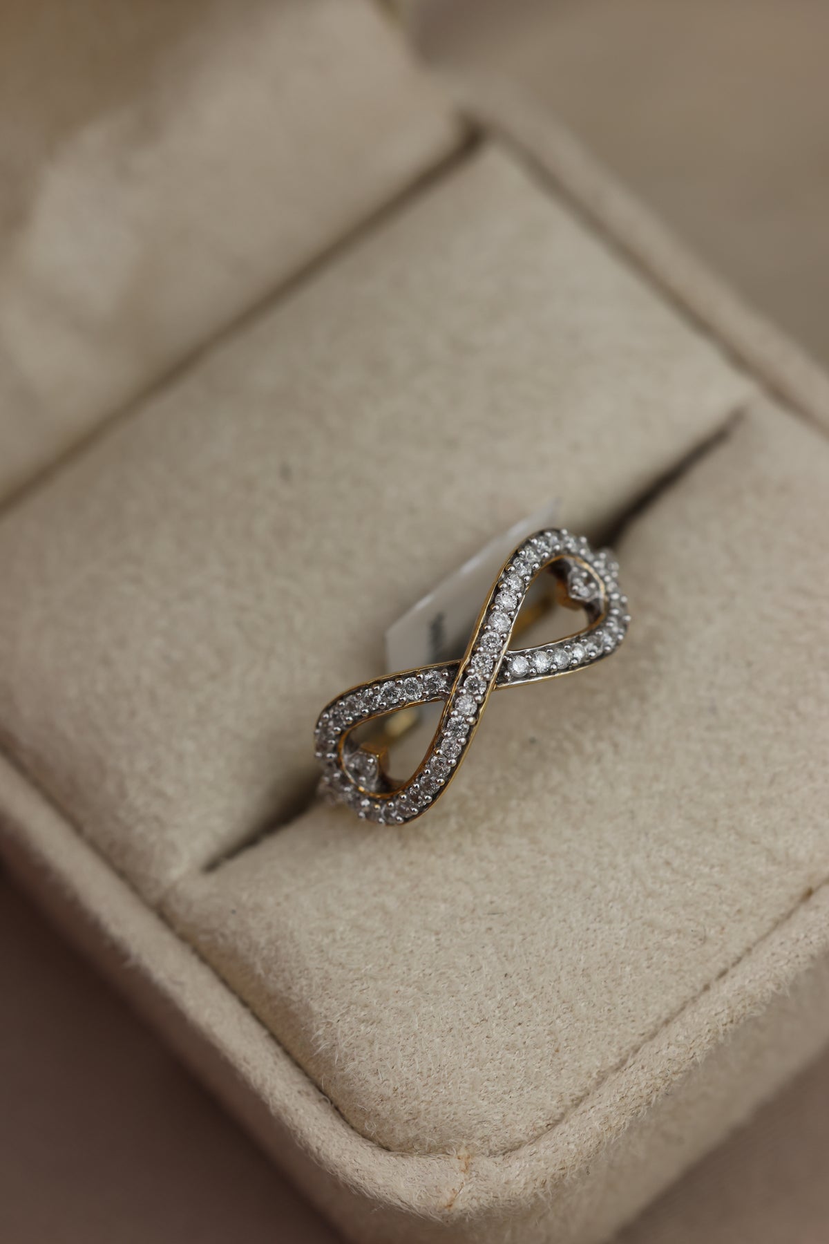 Infinity diamond ring