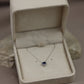 Sapphire and diamond heart necklace