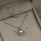 Pearl and diamond necklace