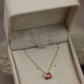 Pink topaz pendant necklace