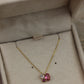 Pink topaz pendant necklace