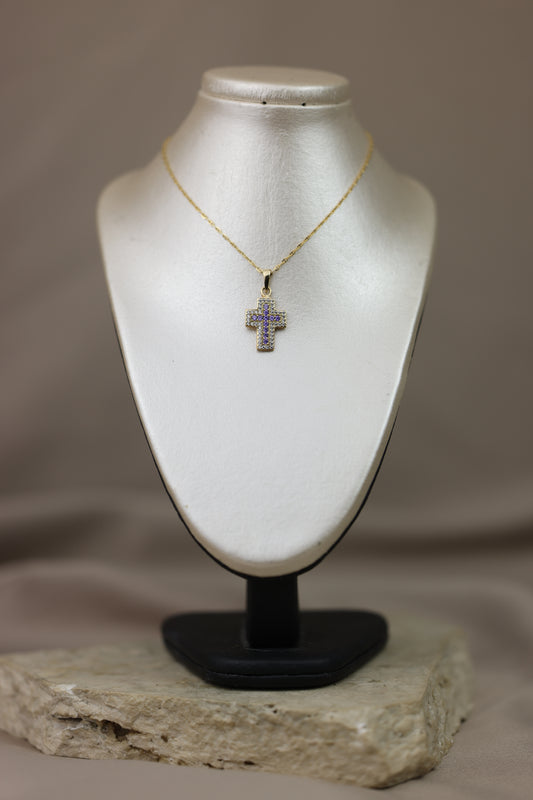 Cadena + dije de cruz #533