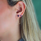 Sapphire and ruby earrings