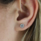 Diamond flower stud earrings