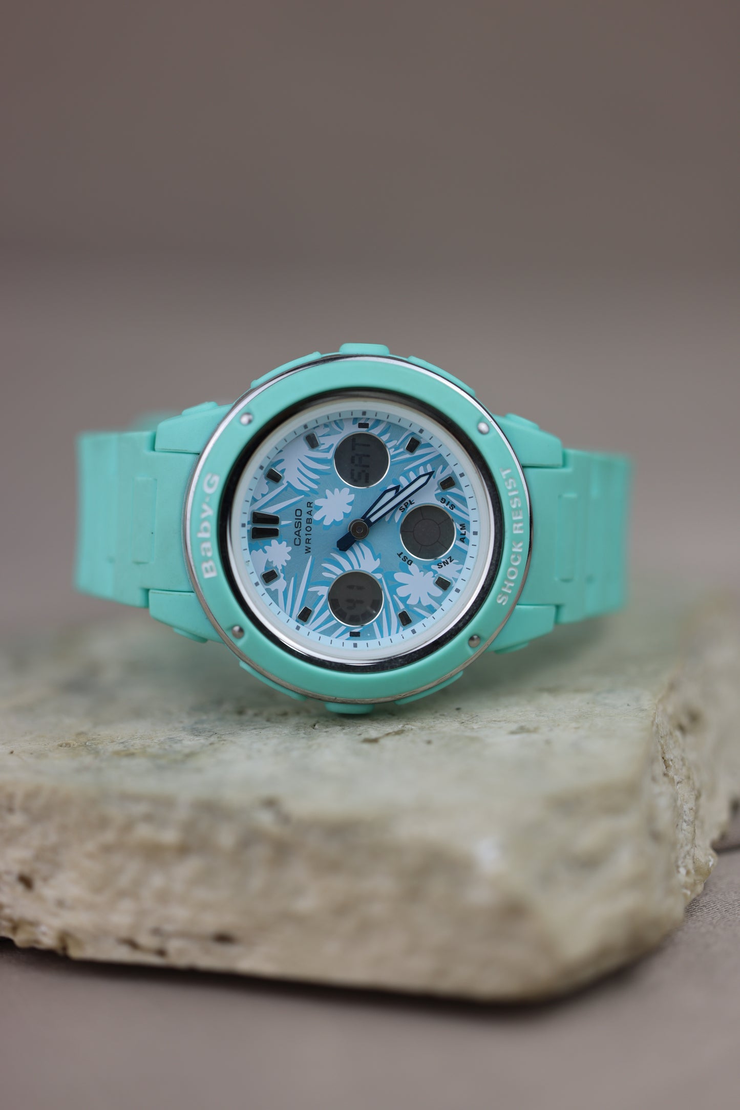 Reloj Casio-Baby G verde agua pastel #290