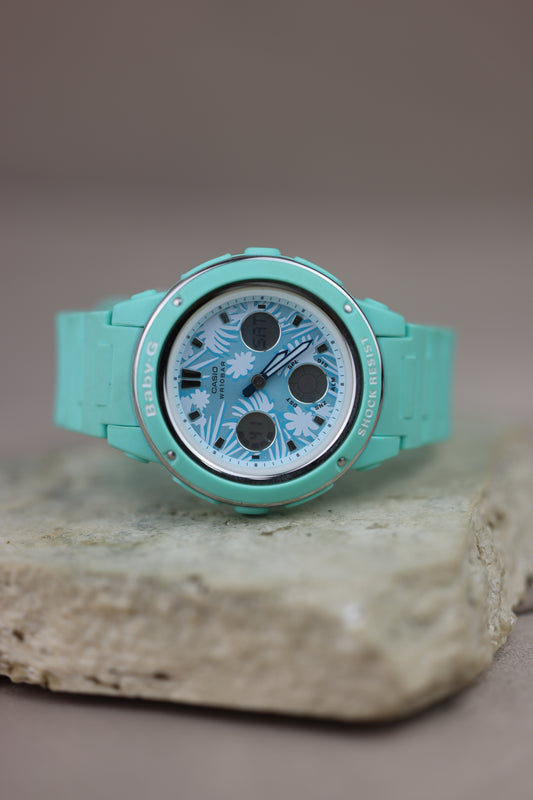 Reloj Casio-Baby G verde agua pastel #290