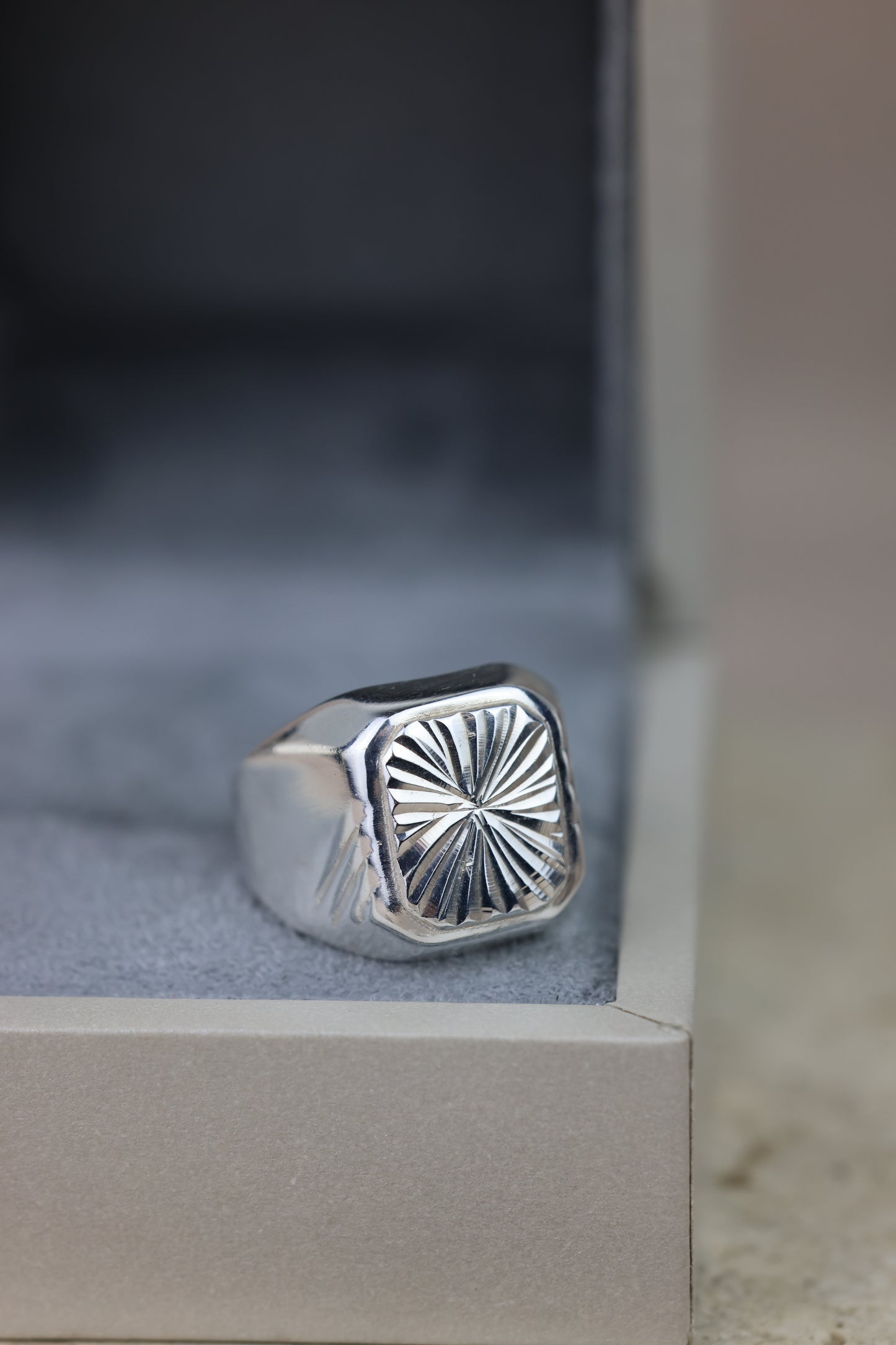 Anillo de caballero de plata #321