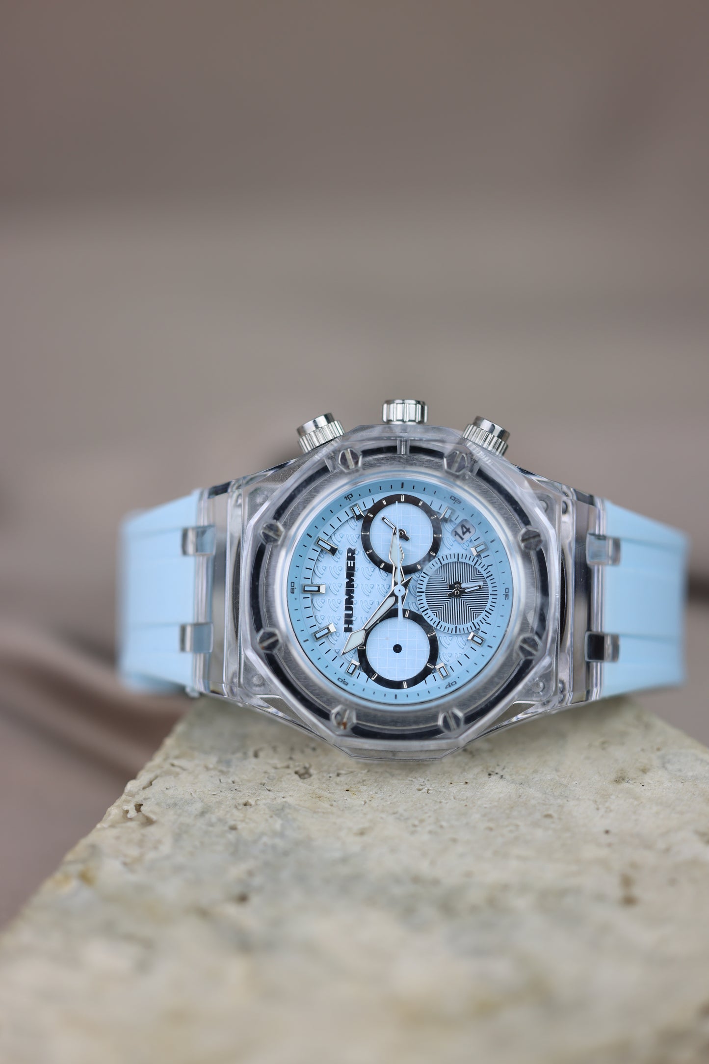 Reloj Hummer celeste #334