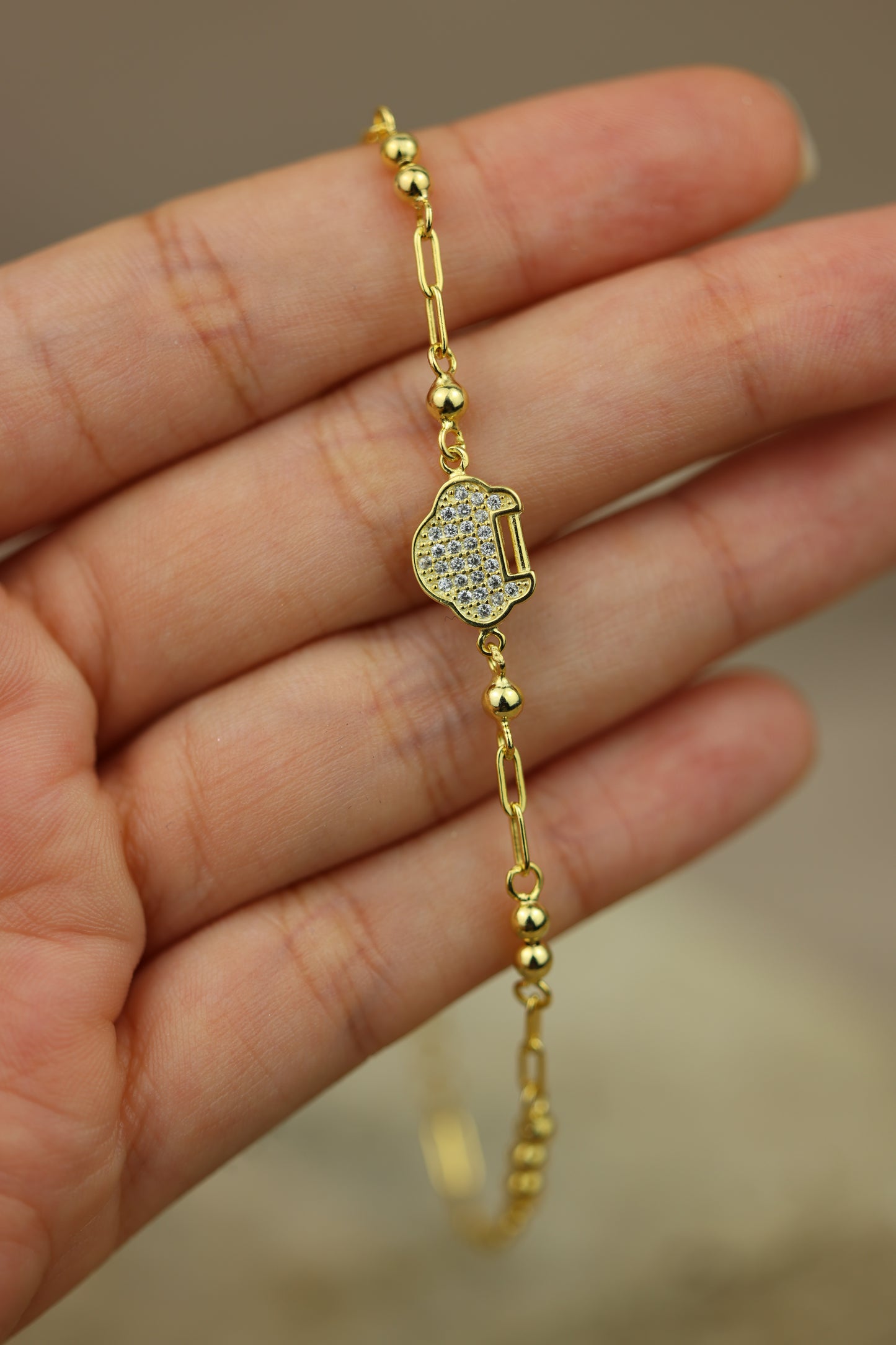 Pulsera de banada en oro 24k #362